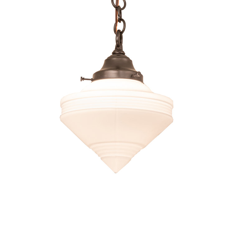 Craftsman Brown Glass Mini Pendant Light