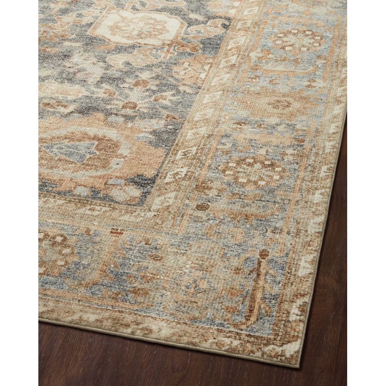 Gray Rectangular Synthetic Oriental Runner Rug 2'-6" x 11'-6"