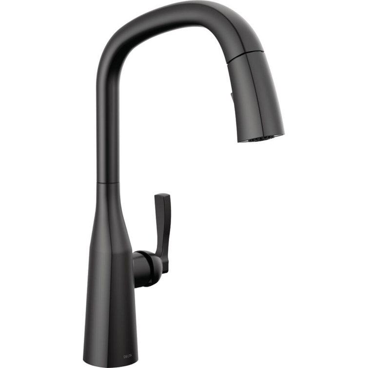 Matte Black Stainless Steel Pull-Out Spray Kitchen Faucet