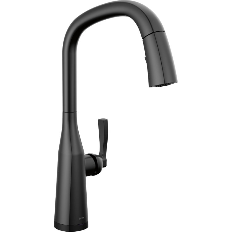Matte Black Brass Pull-Out Spray Kitchen Faucet