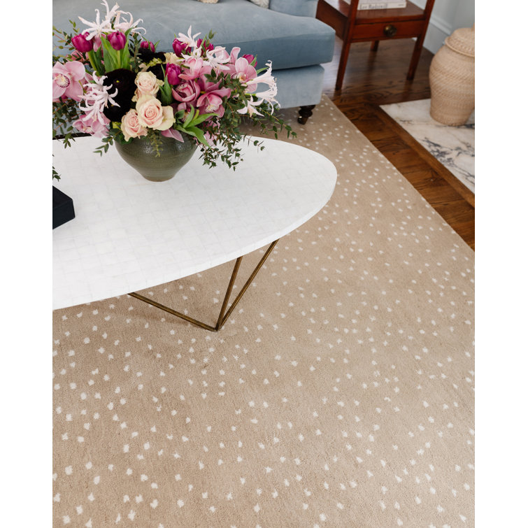 Savannah Whisper Hand-Tufted Wool Rectangular Rug in Beige
