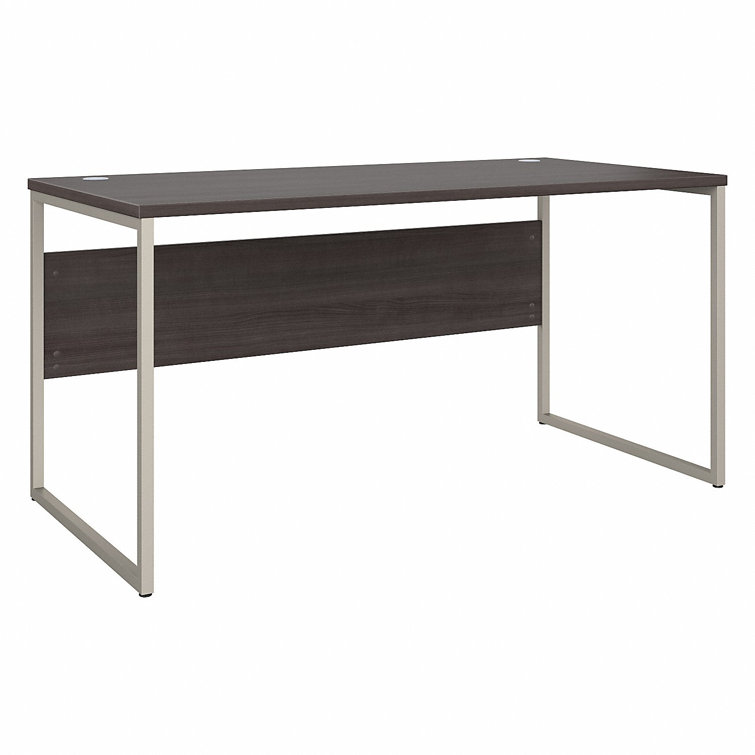 Storm Gray 71'' Contemporary Home Office Desk with Drawer and Filing Cabinet