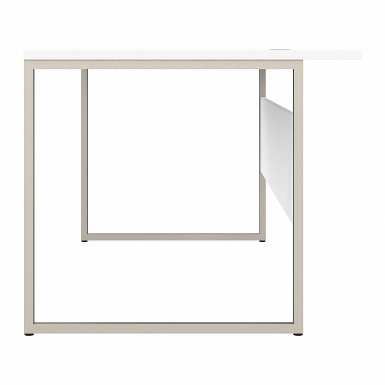 Contemporary White 60" Corner Home Office Desk with Drawer