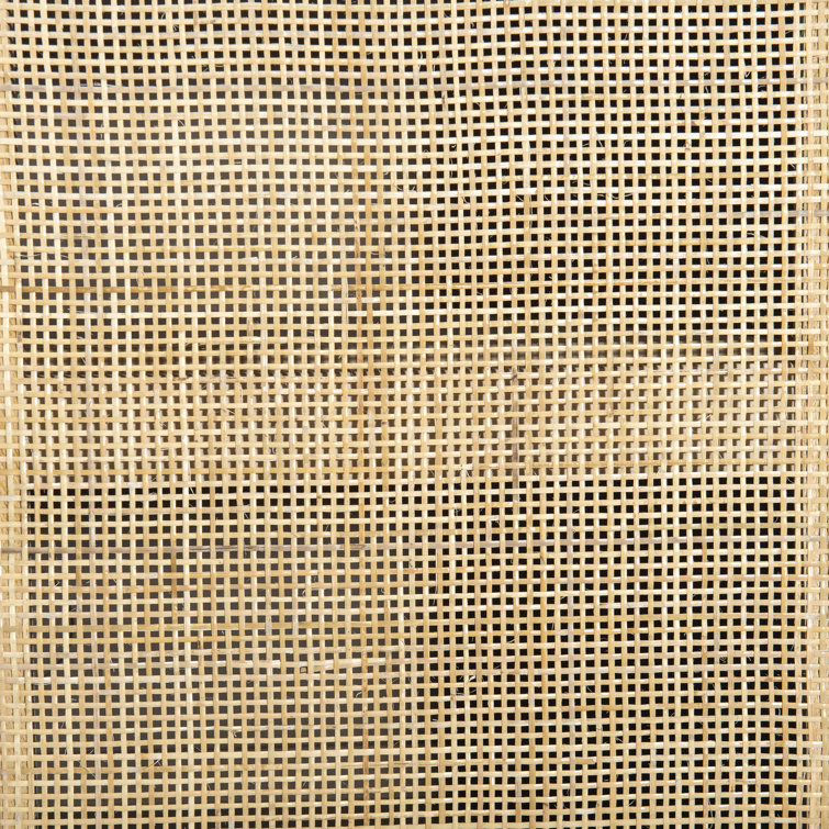 Natural Mango Wood Sideboard with Woven Cane Fronts