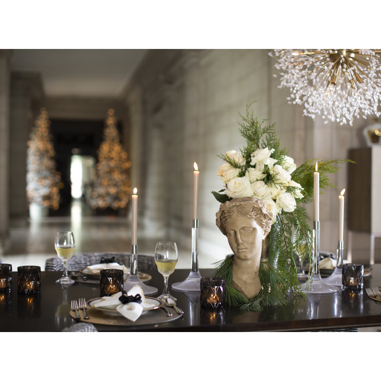 Elegant Cirrus Sandblasted Glass Candlestick by Anne Nilsson