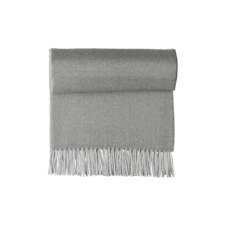 Iron Ore Gray Organic Wool Baby Throw Blanket