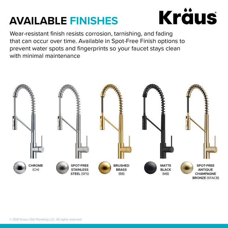 Chrome Commercial Style Pull-Down Kitchen Faucet with Spray