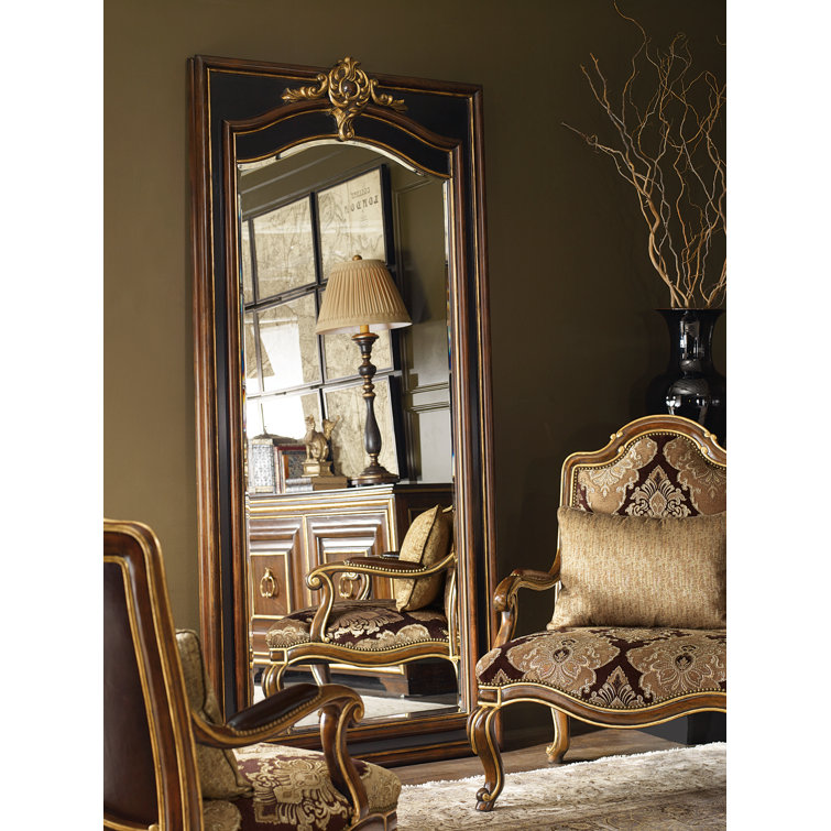 Havana Gold Trimmed Rectangular Floor Mirror