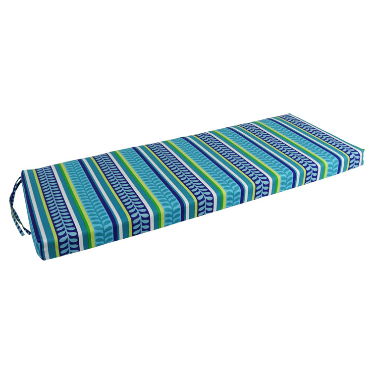 Multicolor Outdoor Rectangular Bench Cushion with Dacron Fill