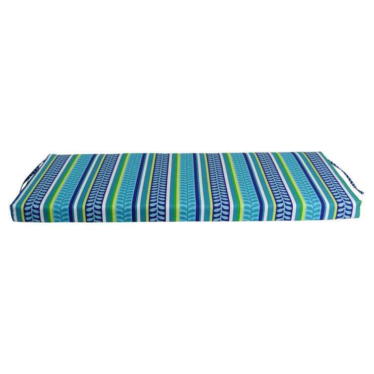 Multicolor Outdoor Rectangular Bench Cushion with Dacron Fill