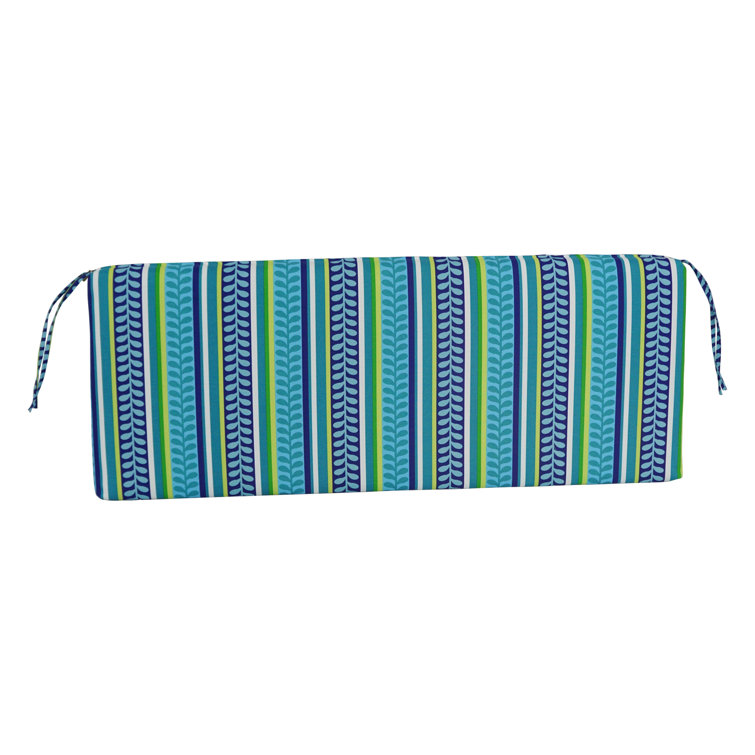 Multicolor Outdoor Rectangular Bench Cushion with Dacron Fill