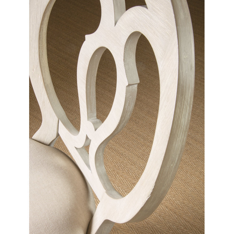 Bianco Traditional Mahogany Swivel Counter Stool with Linen Seat