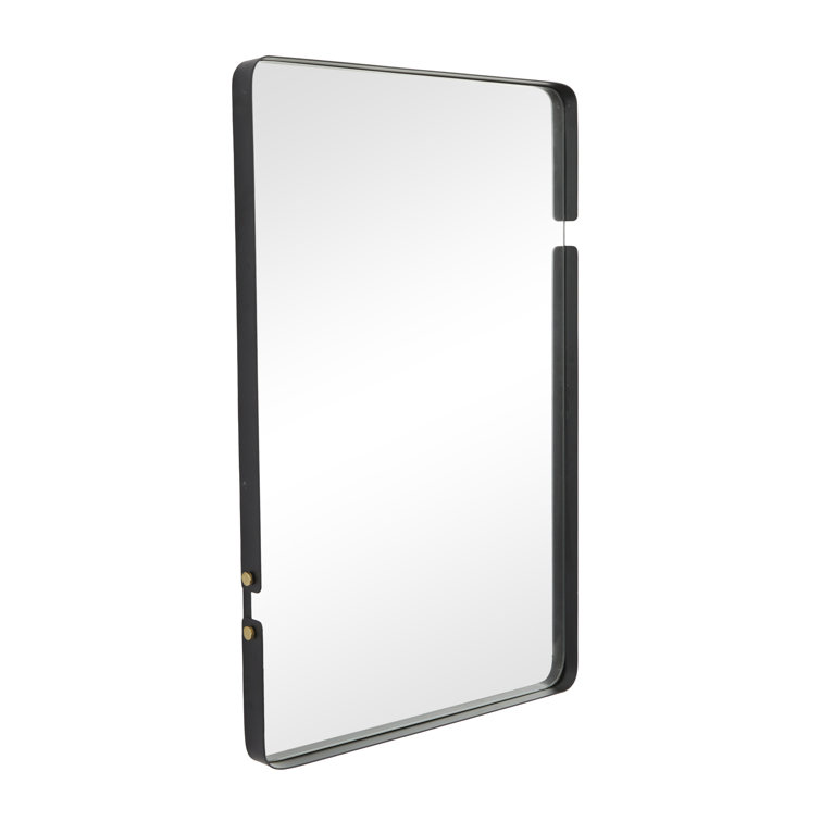 Rockdale Black Metal Rectangular Wall Mirror