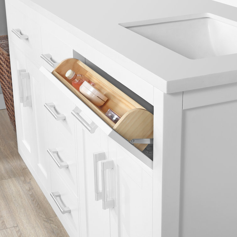 Bailey 60" Pure White Double Sink Freestanding Bathroom Vanity