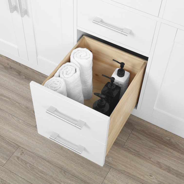 Bailey 60" Pure White Double Sink Freestanding Bathroom Vanity