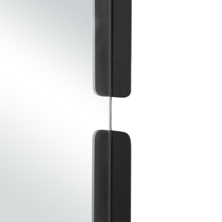 Rockdale Black Metal Rectangular Wall Mirror