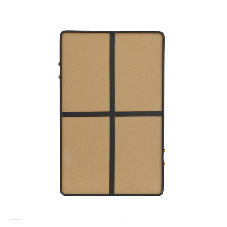 Rockdale Black Metal Rectangular Wall Mirror