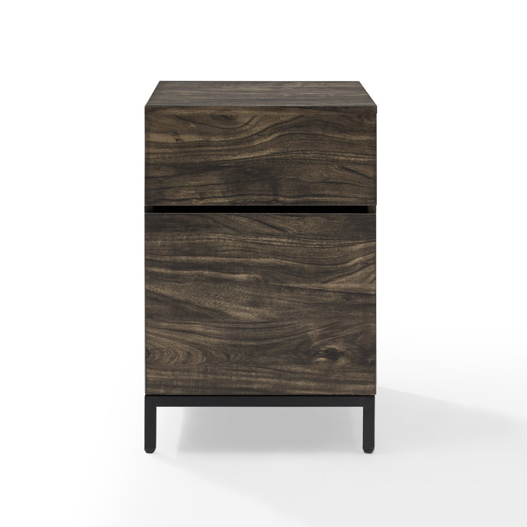 Jacobsen Brown and Black 2-Drawer Legal Size File Cabinet