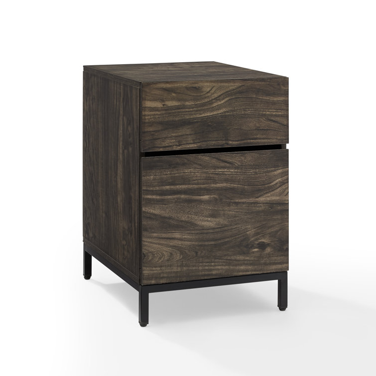 Jacobsen Brown and Black 2-Drawer Legal Size File Cabinet