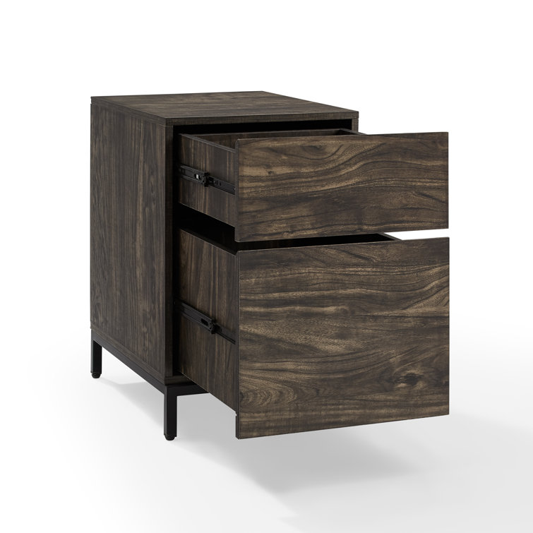 Jacobsen Brown and Black 2-Drawer Legal Size File Cabinet