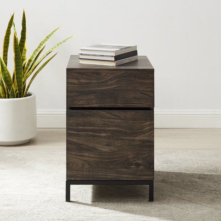 Jacobsen Brown and Black 2-Drawer Legal Size File Cabinet