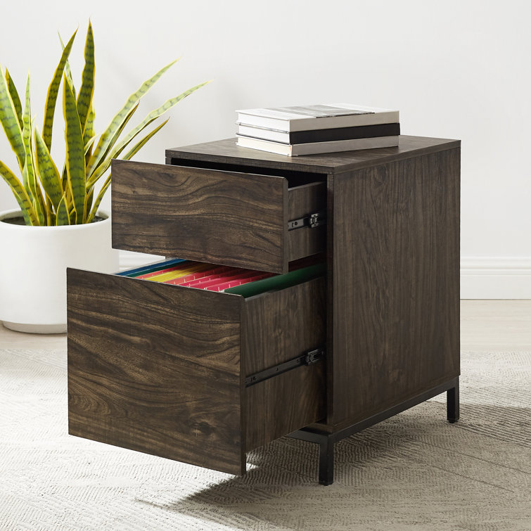 Jacobsen Brown and Black 2-Drawer Legal Size File Cabinet