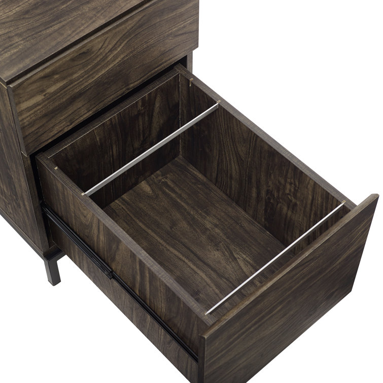 Jacobsen Brown and Black 2-Drawer Legal Size File Cabinet