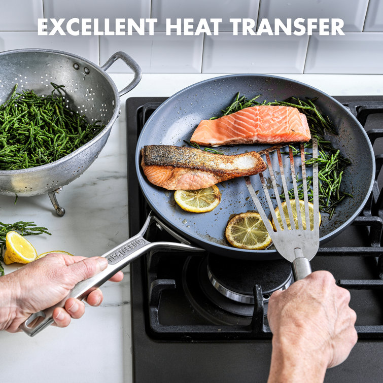 Gray Aluminum Ceramic Nonstick 8" and 10" Frying Pan Set