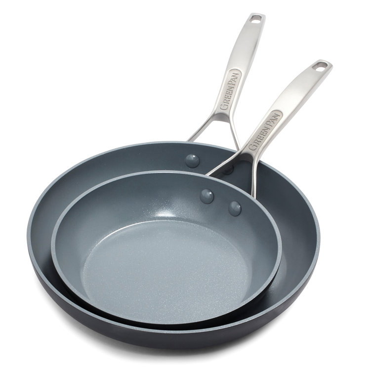 Gray Aluminum Ceramic Nonstick 8" and 10" Frying Pan Set