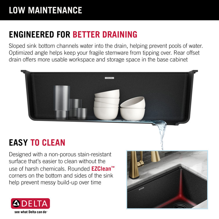 Metallic Black Granite Composite Single Bowl Workstation Sink with Drainboard