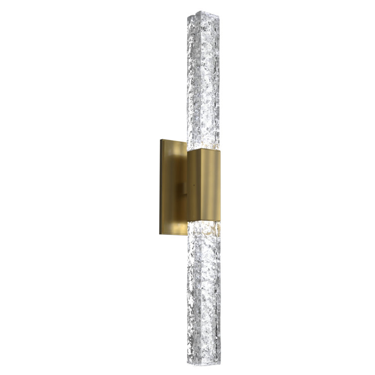 Axis Oversized Gilded Brass 26" LED Wall Sconce with Artisan Cast Glass