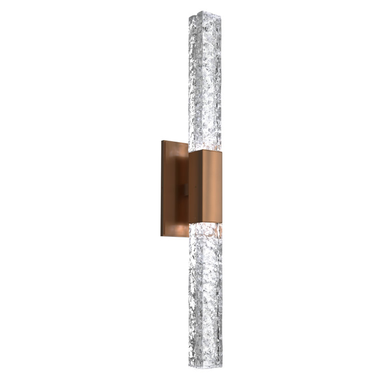 Axis Oversized Gilded Brass 26" LED Wall Sconce with Artisan Cast Glass