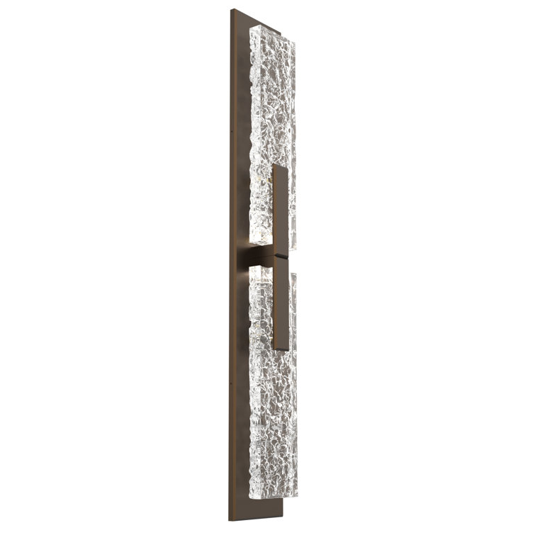Glacier Double Wall Sconce in Flat Bronze with Dimmable LED