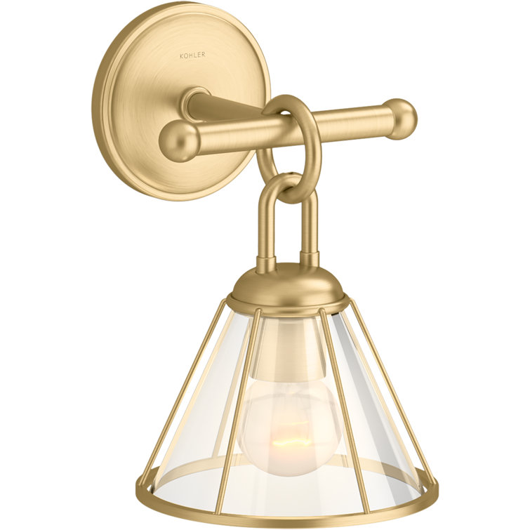 Brushed Brass 11-Inch Dimmable One-Light Sconce
