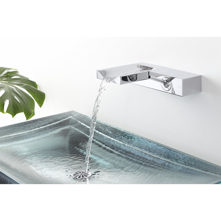 Antilia Modern Rectangular Cast Glass Vessel Bathroom Sink