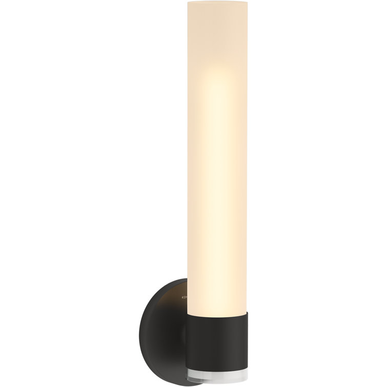 Purist Minimalist Matte Black 17" Bathroom Vanity Wall Sconce