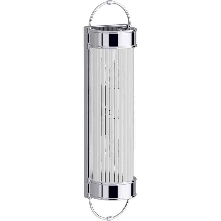 Terret Polished Chrome 21" Outdoor Bath Bar with Clear Glass