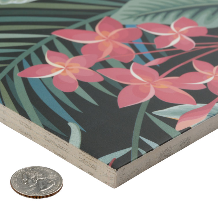 Imagine Botanical Paradise Large Matte Porcelain Tile