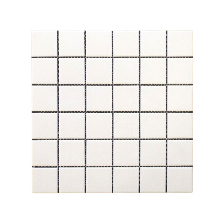 White Rectified Porcelain Mosaic 2x2 Inch Wall and Floor Tile