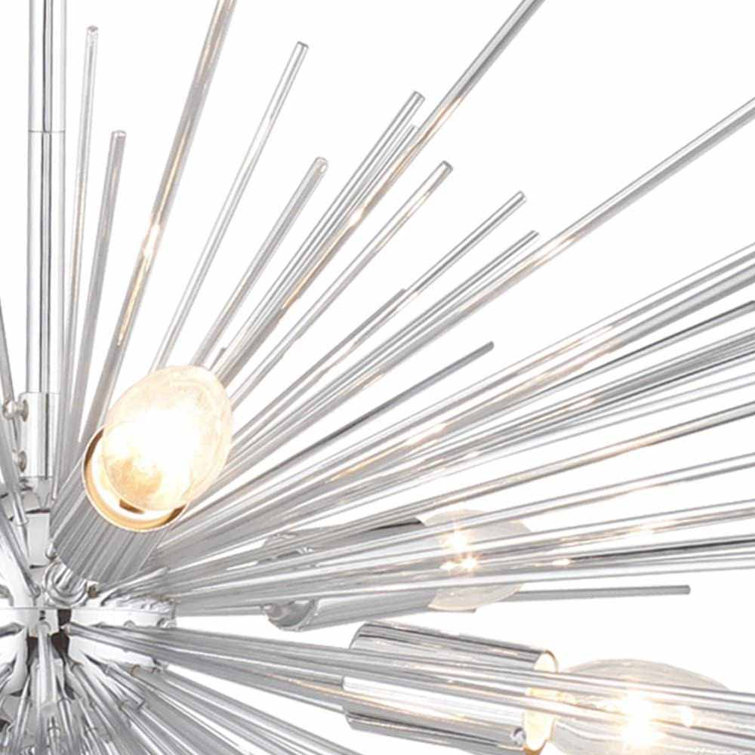Chrome Crystal 6-Light Sputnik Sphere Chandelier