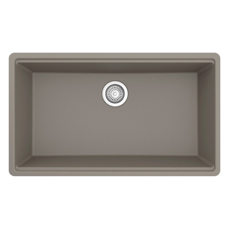Concrete Quartz Single Bowl Undermount Workstation Sink