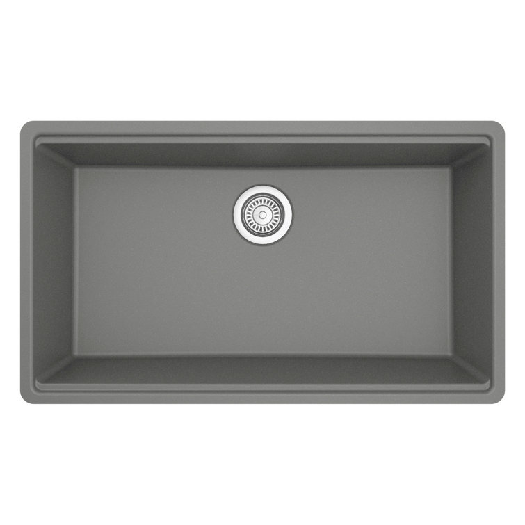 Gray Quartz Single Bowl Undermount Workstation Kitchen Sink