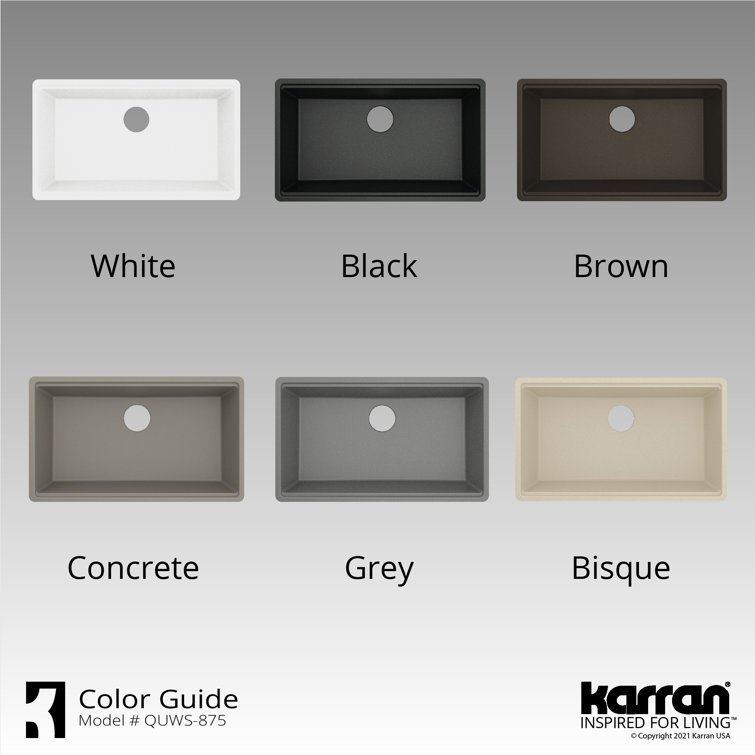 Gray Quartz Single Bowl Undermount Workstation Kitchen Sink