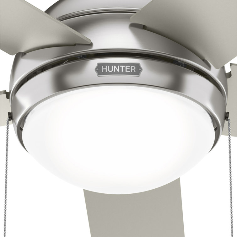 Aren 44" Brushed Nickel 5-Blade Ceiling Fan with LED Light