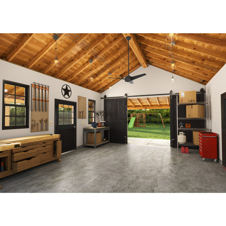 52" Premier Bronze Outdoor Ceiling Fan with Wall Control