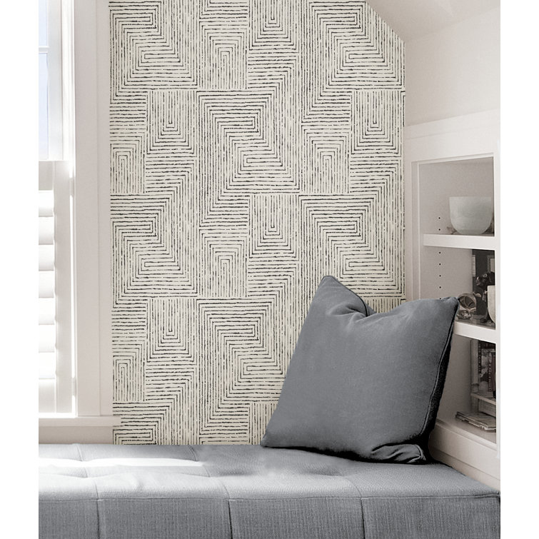 Black and White Geometric Peel and Stick Wallpaper