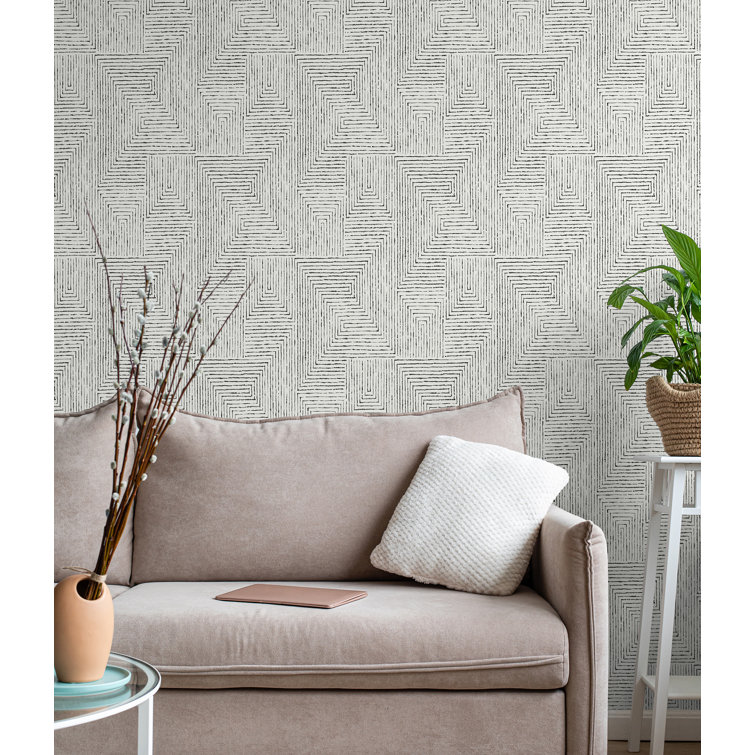 Black and White Geometric Peel and Stick Wallpaper
