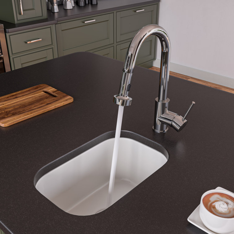 Polished Chrome Pull-Down Kitchen Faucet with Sensor and Spray