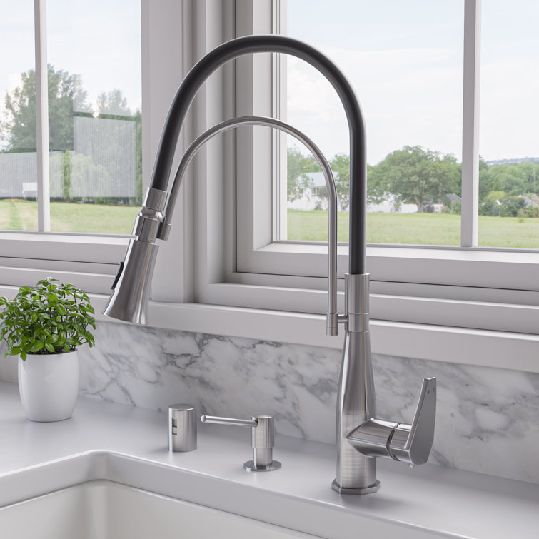 Polished Chrome Dishwasher Air Gap Cover and Tube