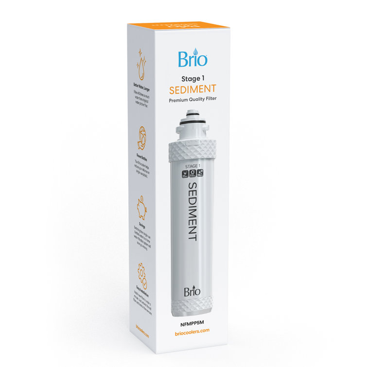 Brio Stage-1 White Polypropylene Sediment Replacement Water Filter
